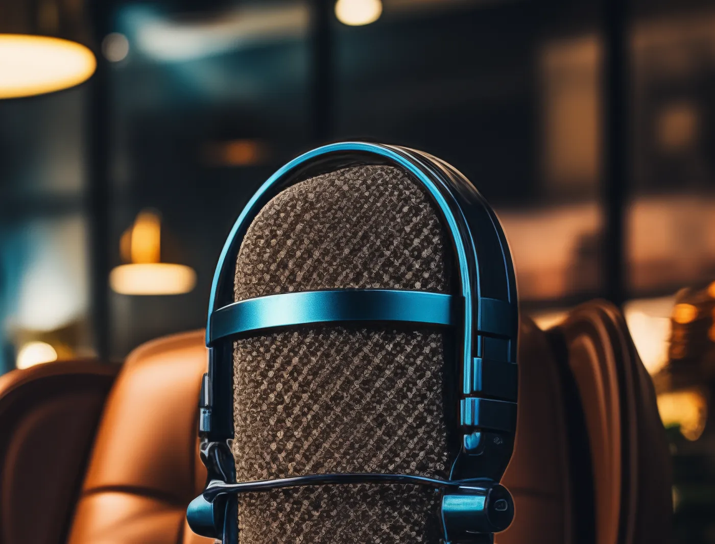 Microphone and console in the Hot Bytes studio